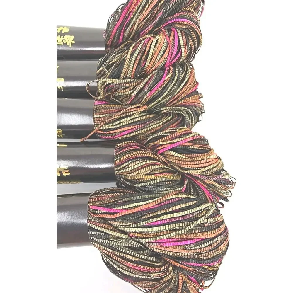 Eisaku Noro Knitting Yarn Thread Color #201 Ganpi Tape Combination Lot of 5 U326